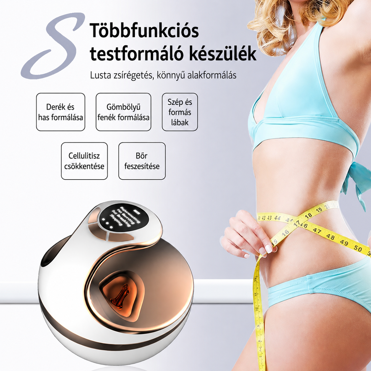Légtávolságú zsírégető készülék, alakformáló fogyasztó ultrahangos zsírlebontó, zsírégető, feszesítő szalon‑specifikus berendezés