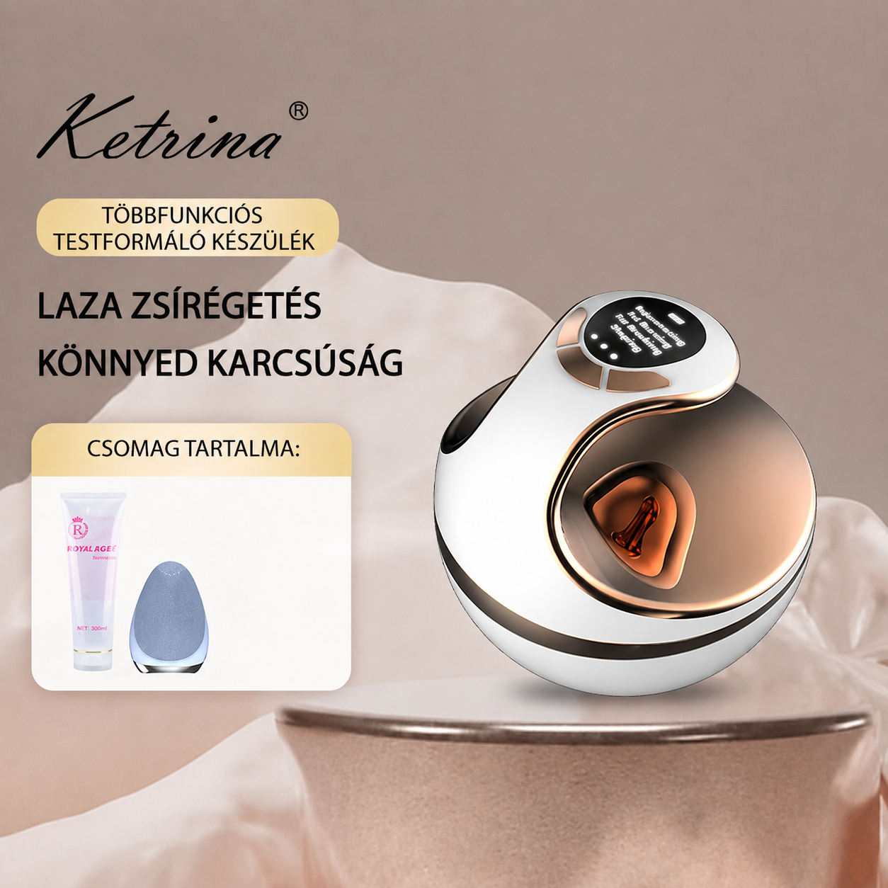 Légtávolságú zsírégető készülék, alakformáló fogyasztó ultrahangos zsírlebontó, zsírégető, feszesítő szalon‑specifikus berendezés