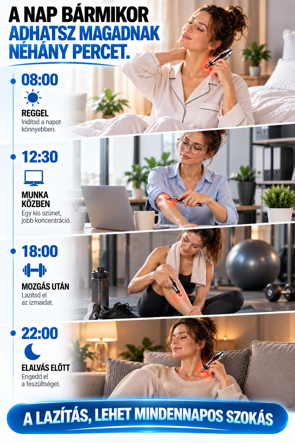 Az elektronikus massz&aacute;zstoll r&eacute;szletei