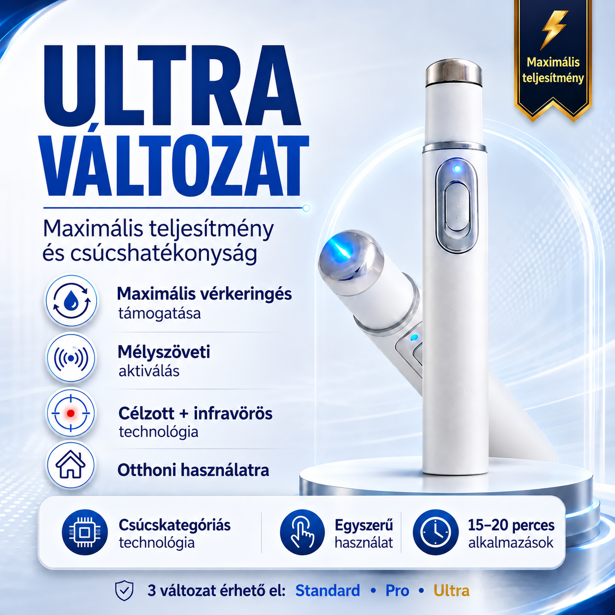 A fejlett akusztikus lökéshullám-terápia helyreállítja a péniszszövet egészségét, fokozza az emelkedési merevséget, az állóképességet és a férfi teljesítménybeli magabiztosságot, enyhítve az izomfájdalmat, az ízületi merevséget és az ínfájdalmat.