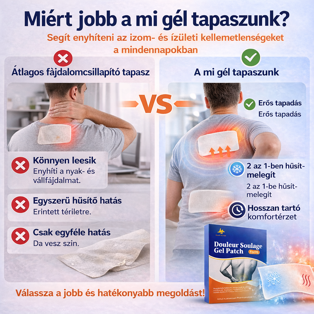 Többfunkciós gél tapasz izom- és ízületi komforthoz