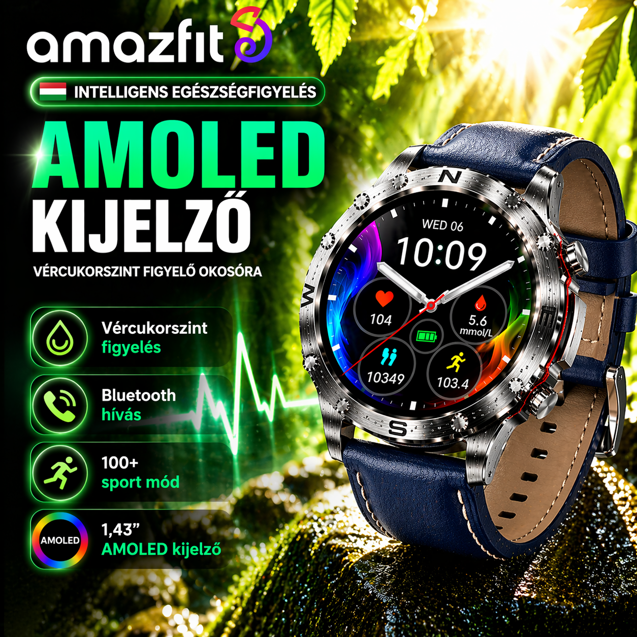 2026 ÚJ GENERÁCIÓ – Amazfit Okosóra 👉 Figyeld a tested állapotát egyetlen érintéssel