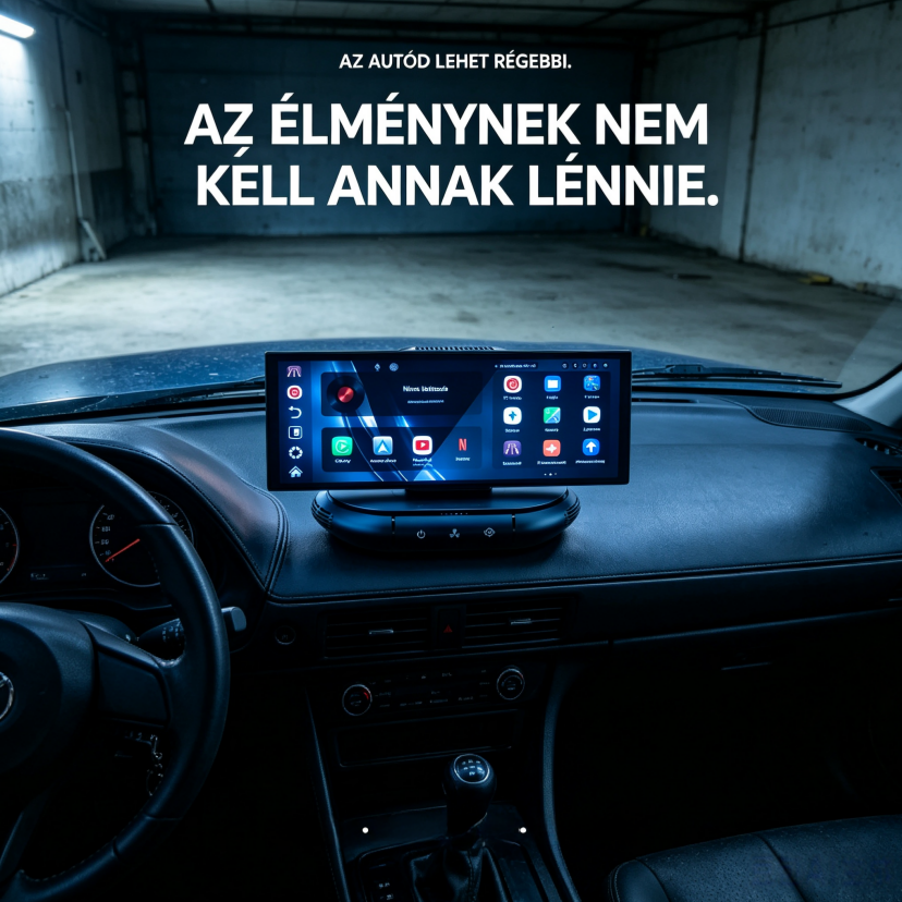 Android 15-tel és CarPlay-jel felszerelt, légtisztítóval, 32 GB tárhellyel, osztott képernyős kijelzővel és Gemini hangvezérléssel rendelkezik, fokozva az autós szórakoztatási élményt.
