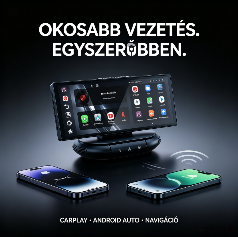 Android 15-tel és CarPlay-jel felszerelt, légtisztítóval, 32 GB tárhellyel, osztott képernyős kijelzővel és Gemini hangvezérléssel rendelkezik, fokozva az autós szórakoztatási élményt.