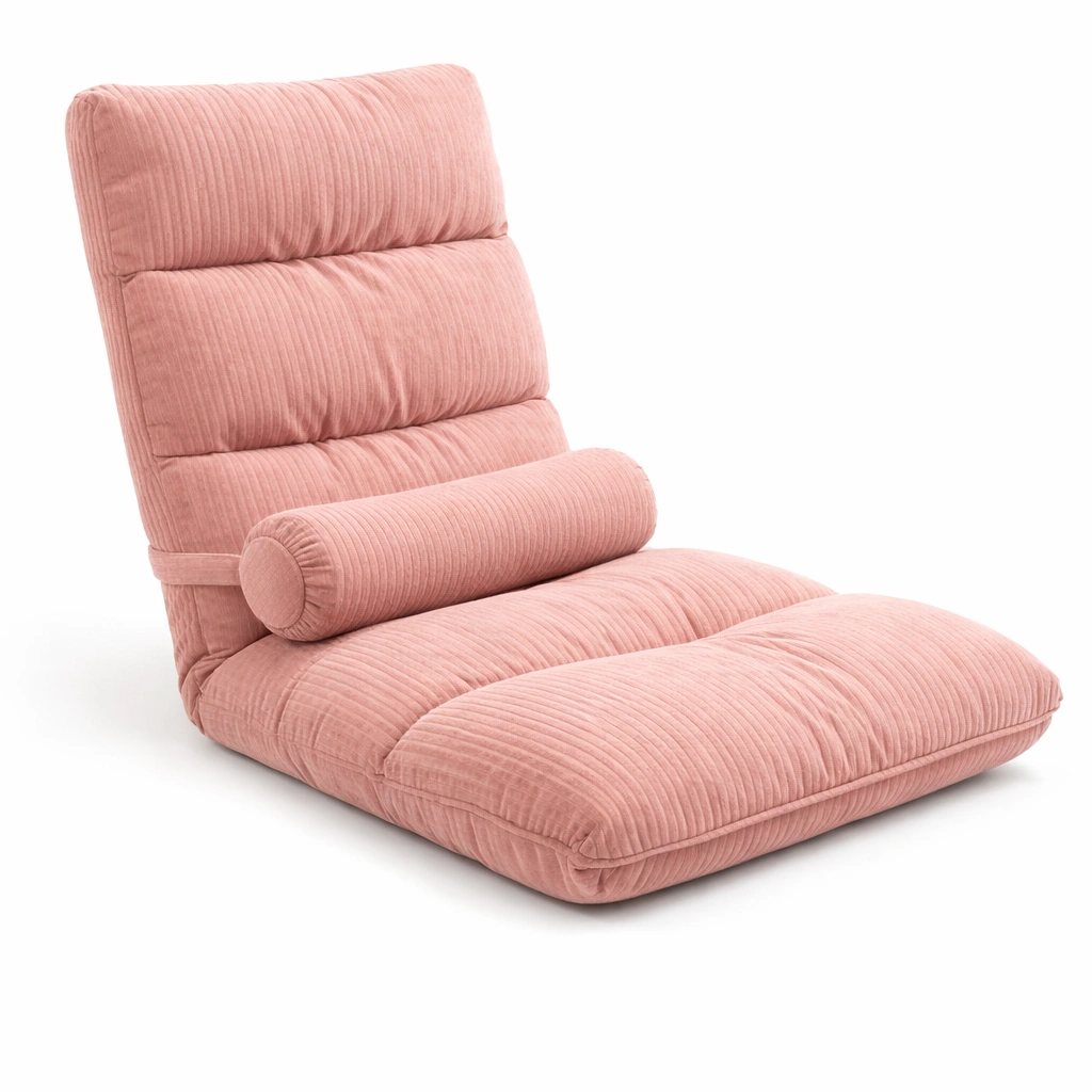 Bodenstuhl mit verstellbarer rueckenlehne