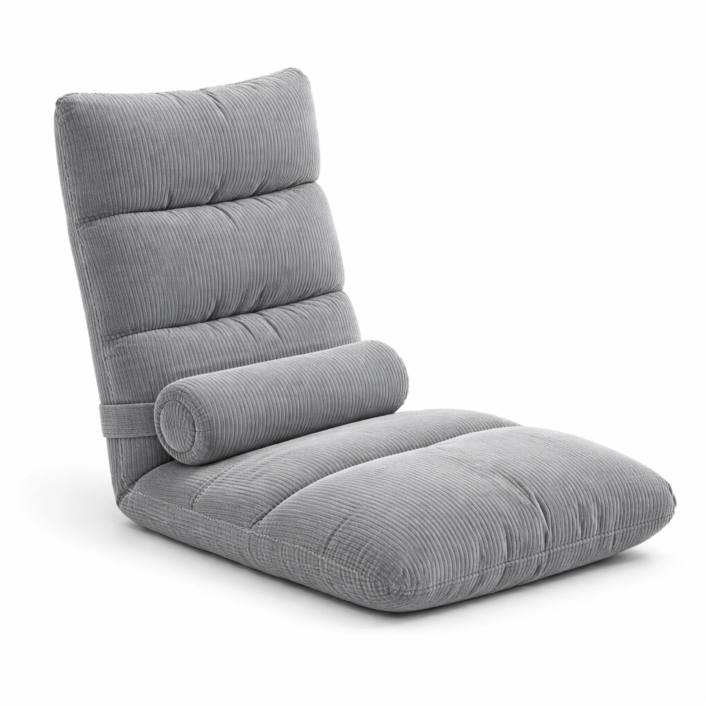 Bodenstuhl mit verstellbarer rueckenlehne