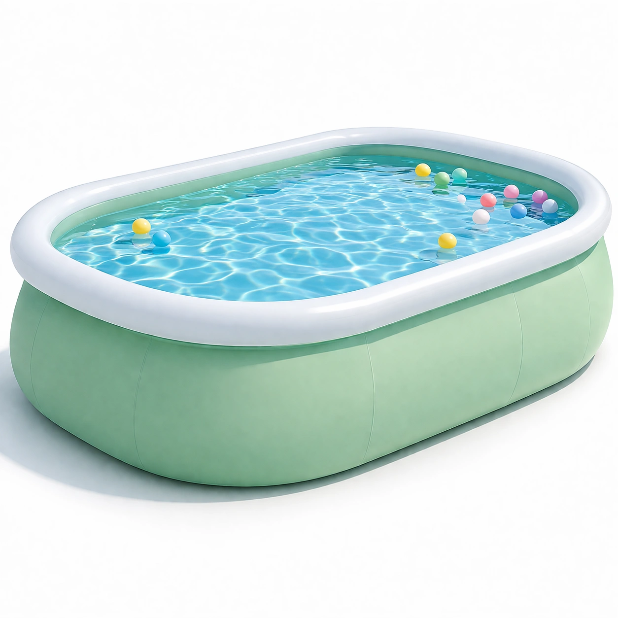 Aufblasbarer pool rechteckig gruen