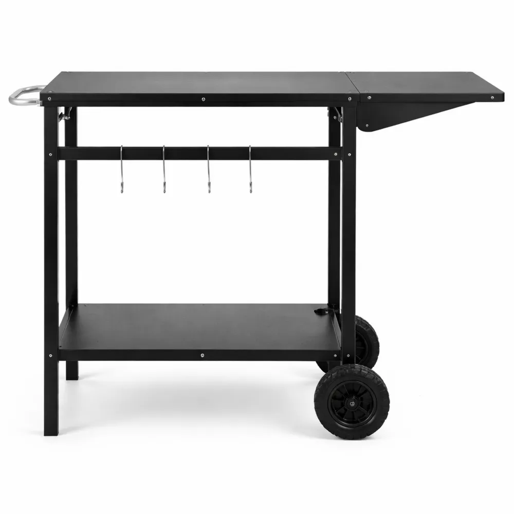 Carrello da Cucina Pieghevole con Ganci e Ruote