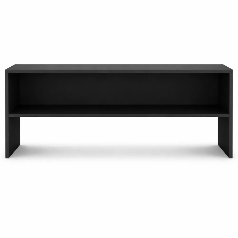 Mobile TV Nero con Ripiano Aperto 120x40x40 cm