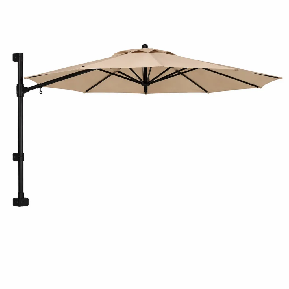 Ombrellone da Giardino a Parete, 300 cm, con Struttura in Metallo e Copertura in Poliestere Impermeabile