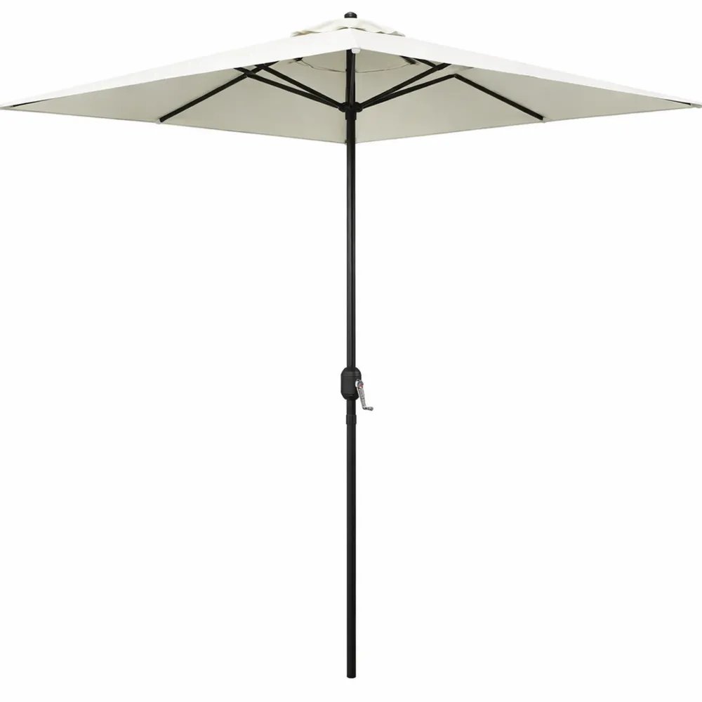 Ombrellone Mezzaluna da Parete 2.3x1.3 m con Apertura a Manovella, Anti UV