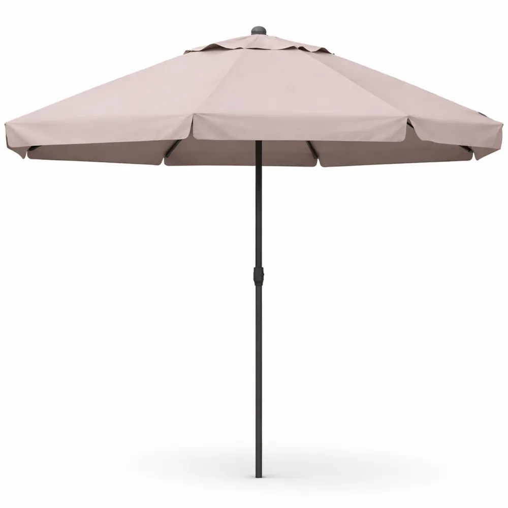 Ombrellone da giardino écru 3x4 m con struttura in acciaio, apertura a manovella