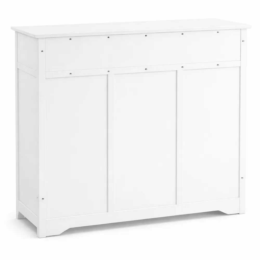 Armadietto da Bagno con Cassetti e Ripiani Regolabili Bianco