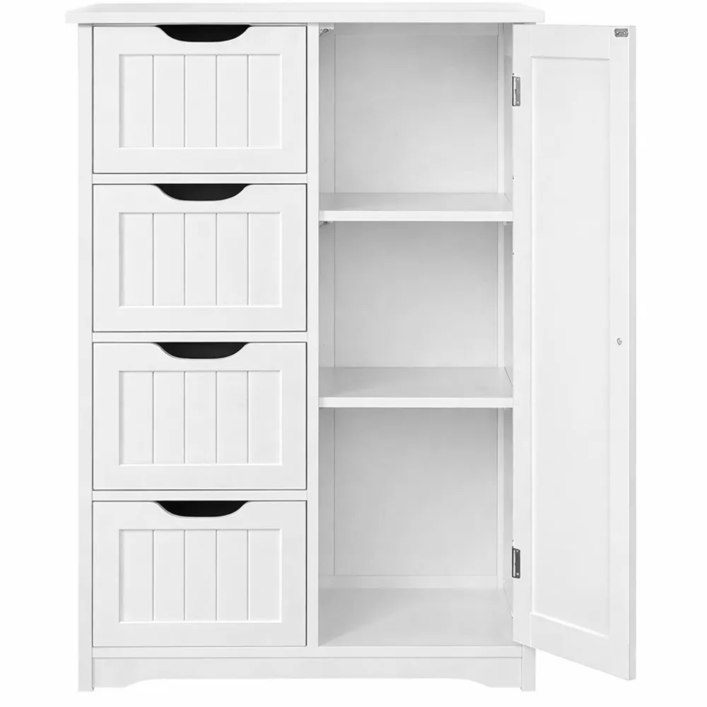 Cassettiera con 4 Cassetti per Camera da Letto e Bagno