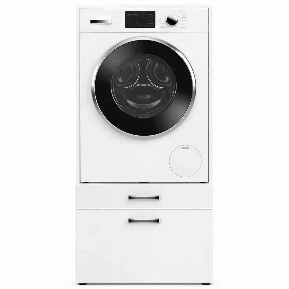 Mobiletto Lavanderia Salvaspazio con Cassettone e Mensola Estraibile