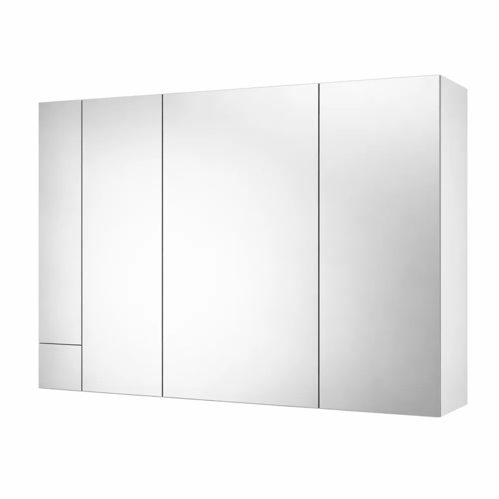 Armadio Bagno Sospeso con Specchio e Mensola Regolabile