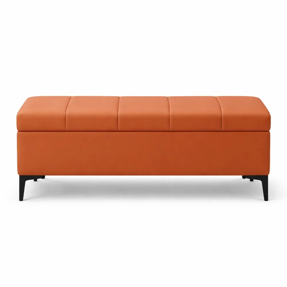 Panca con contenitore imbottito multifunzionale per soggiorno e camera