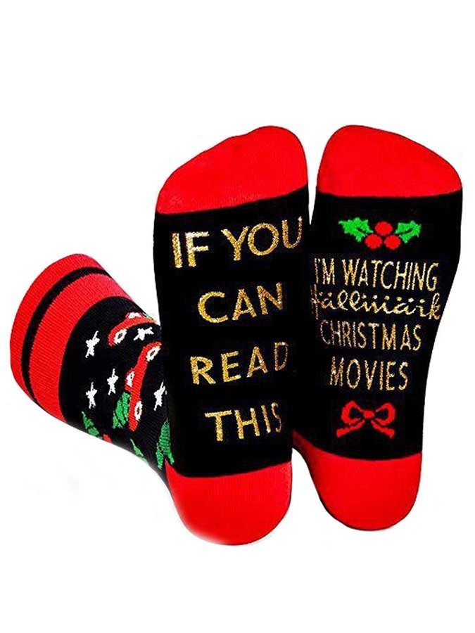 Royaura I'm Watching A Christmas Movie Socks