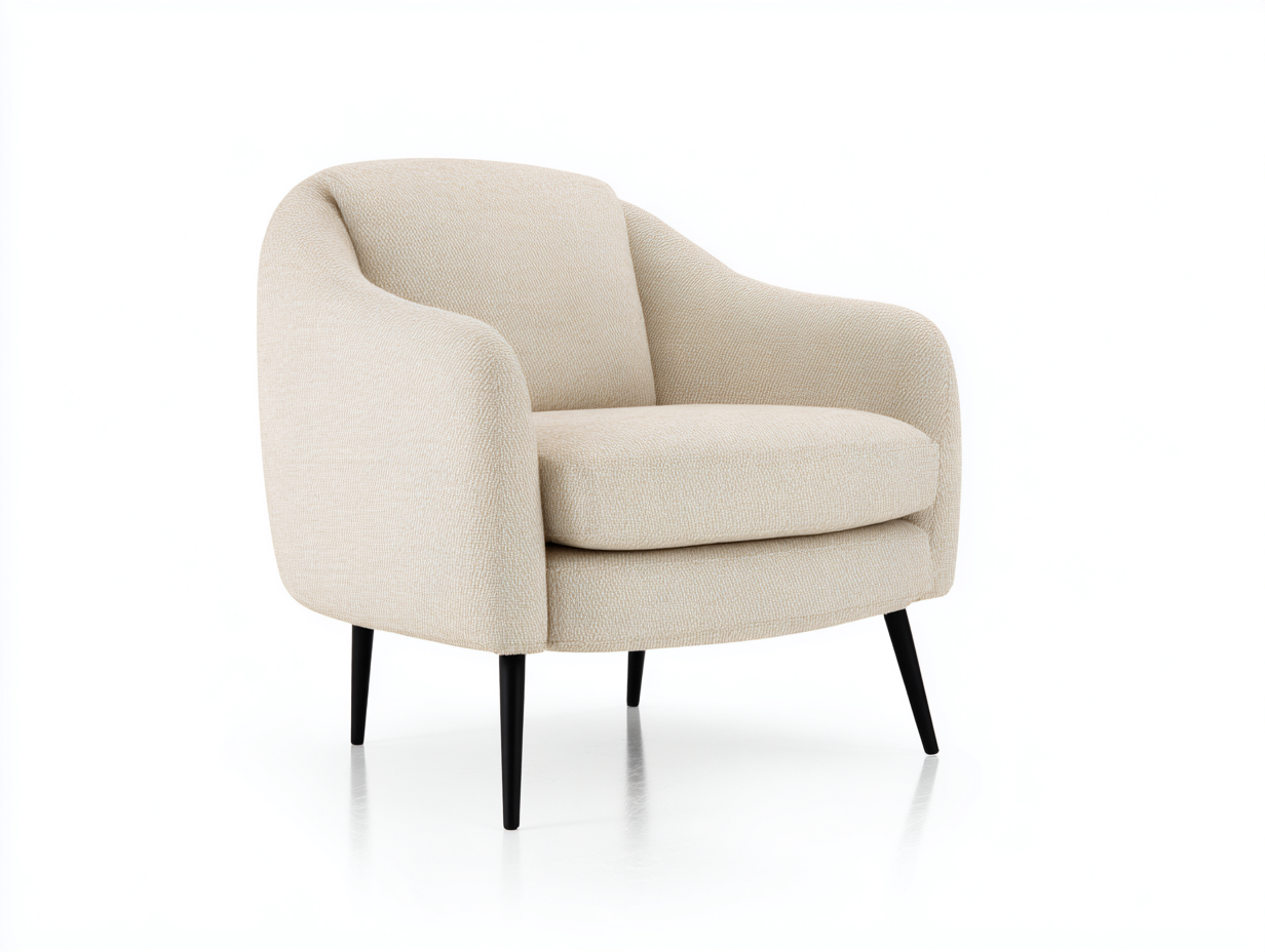 Poltrona in tessuto - Tessuto - 74x78x82 cm - Beige - Stile moderno-Gatidanest