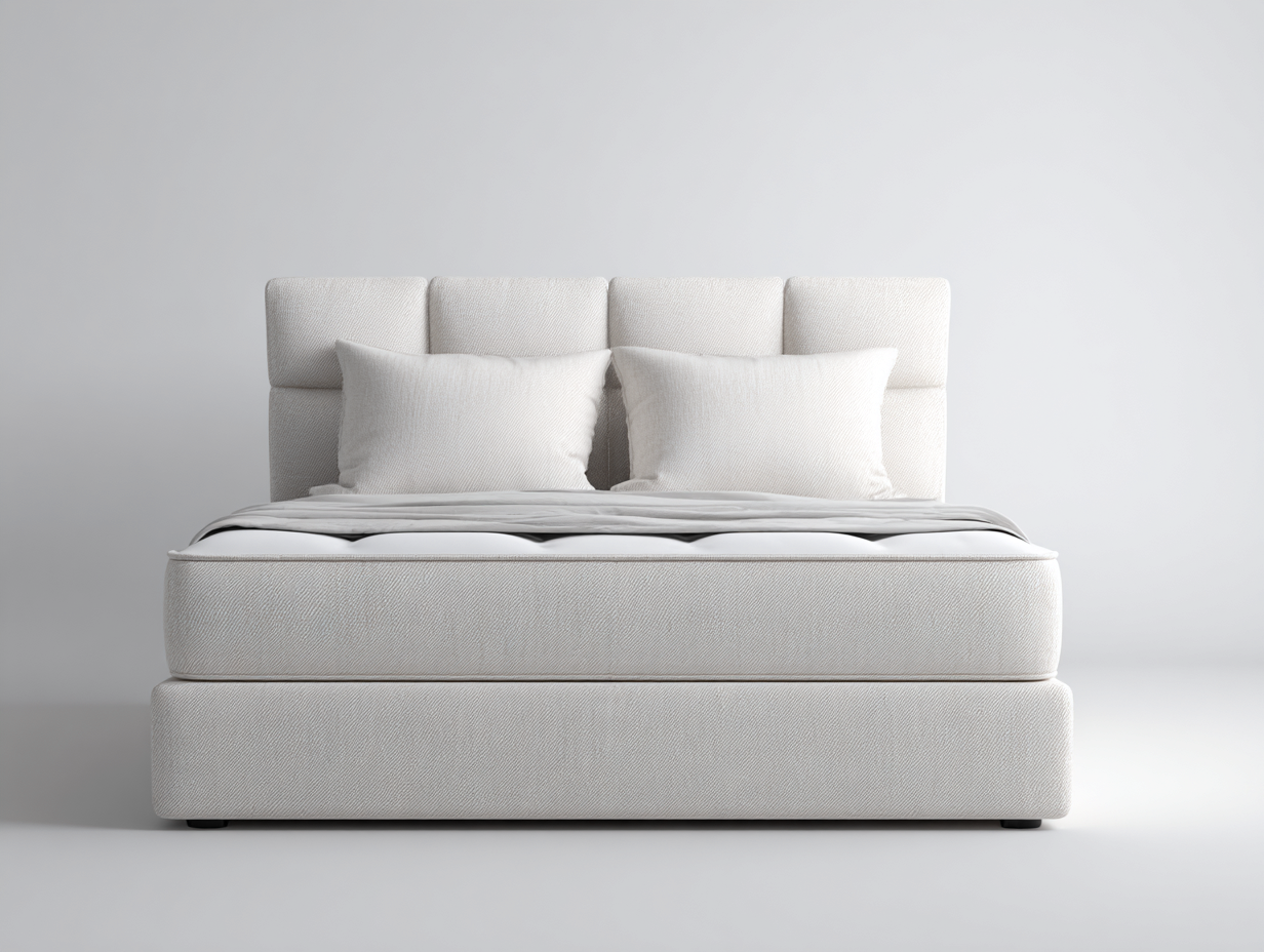 Letto matrimoniale-tessuto-218x178x118 cm-Beige-Design moderno-Gatidanest