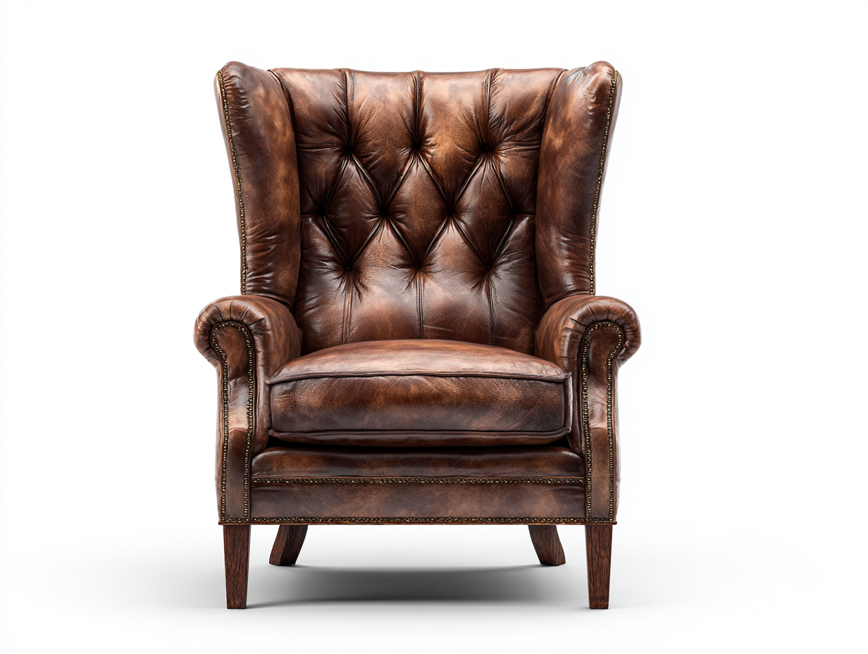 Poltrona in pelle - pelle-legno - 99x93x114 cm - marrone - stile classico-Gatidanest