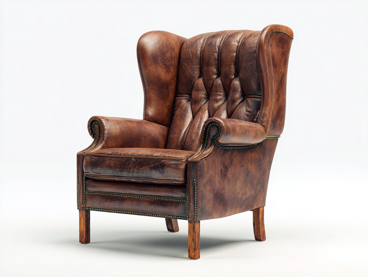 Poltrona in pelle - pelle-legno - 92x86x106 cm - marrone - stile classico-Gatidanest