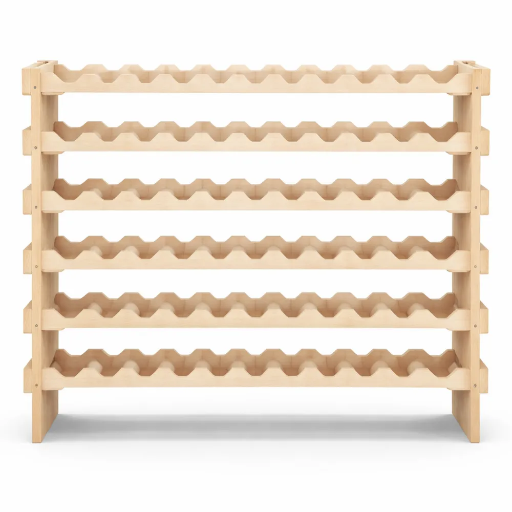 Cantinetta in Legno con 48 Scomparti per Bottiglie di Vino e Champagne