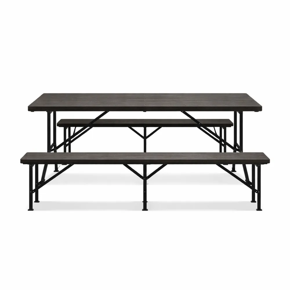 Set tavolo e panche pieghevoli per esterni, 180x70x74 cm, ideale per picnic e campeggio