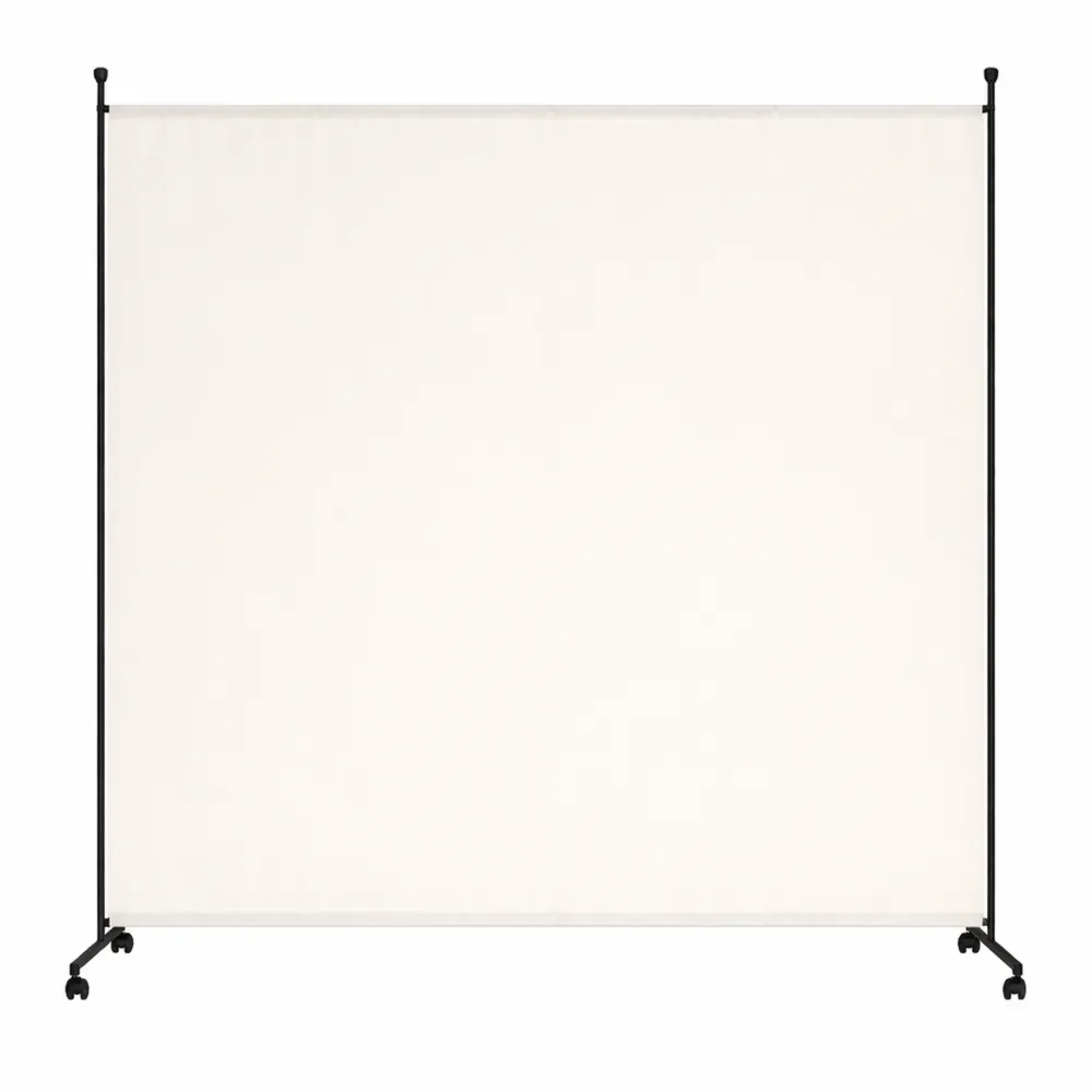 Paravento Pieghevole su Rotelle, Divisorio Interno per Privacy, 184x184 cm, Disponibile in 4 Colori