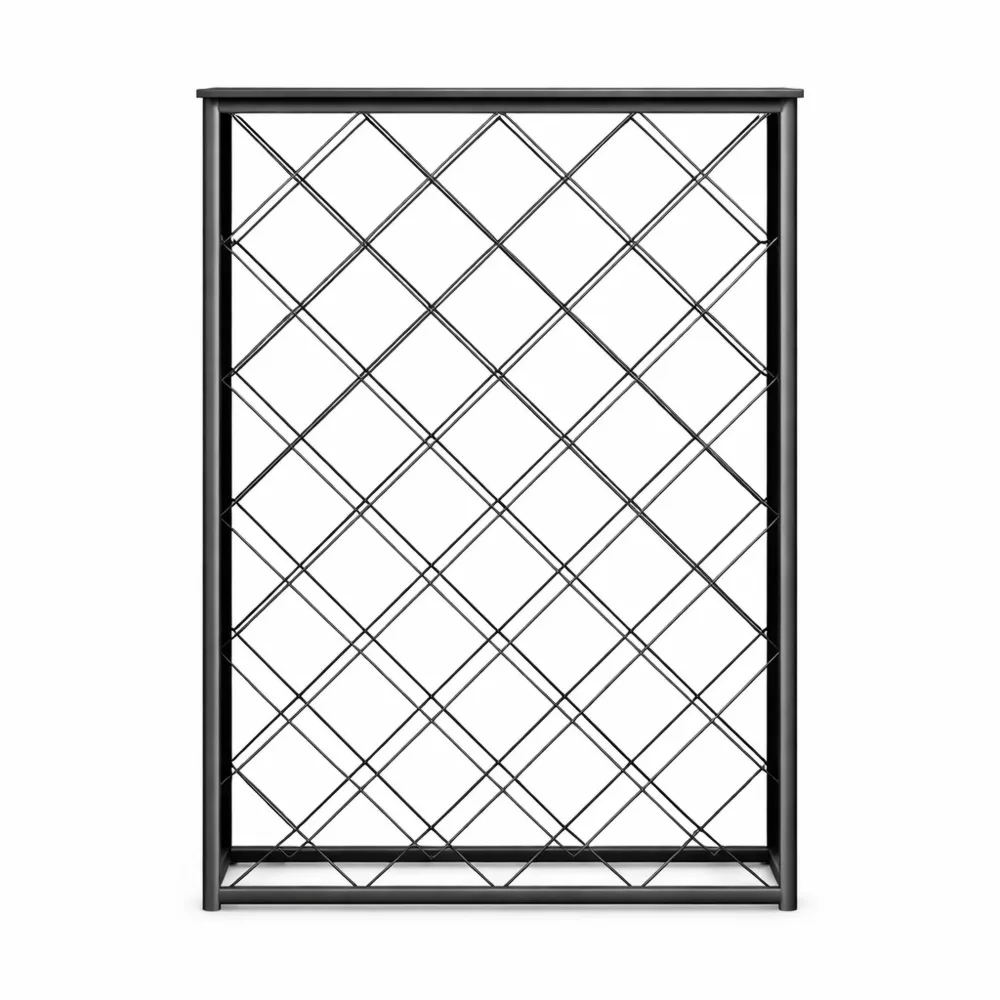 Cantinetta Portabottiglie in Acciaio per 25 Vini con Piano di Appoggio