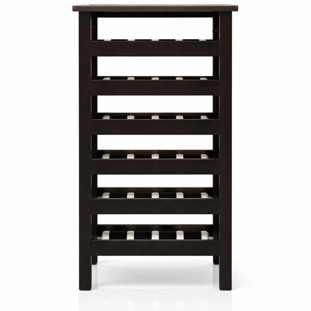 Portabottiglie in bambù da 28 Bottiglie, Ripiani a 7 Livelli per Cucina e Bar