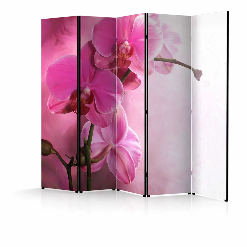 Paravento Decorativo con Fiori 225x172 cm, 5 Pannelli