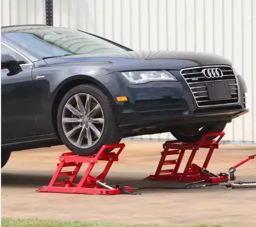 🎉Last day $40.95 free shipping Capacity hydraulic undercar access car lift with ramp, Products include hydraulic pumps