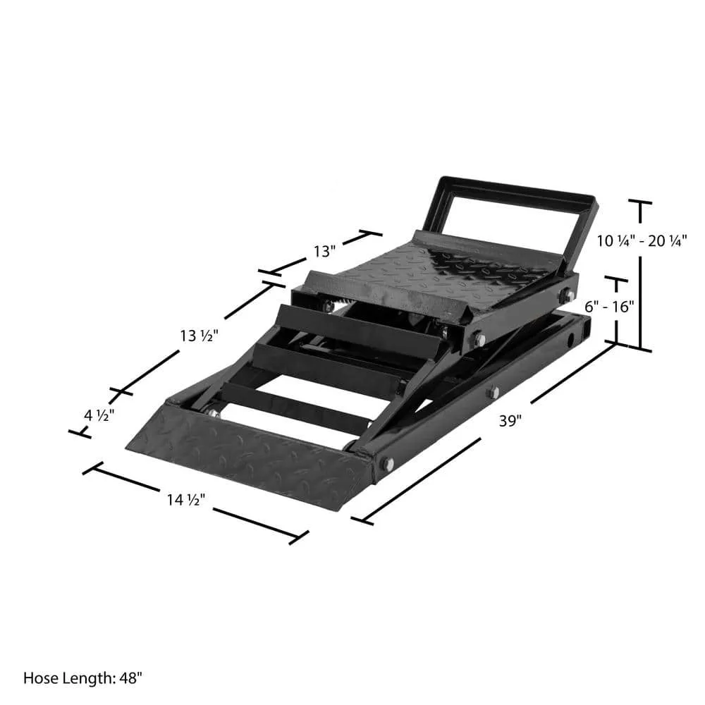 🎉Last day $40.95 free shipping Capacity hydraulic undercar access car lift with ramp, Products include hydraulic pumps
