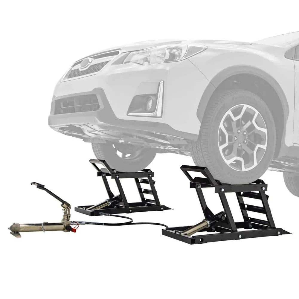 🎉Last day $40.95 free shipping Capacity hydraulic undercar access car lift with ramp, Products include hydraulic pumps