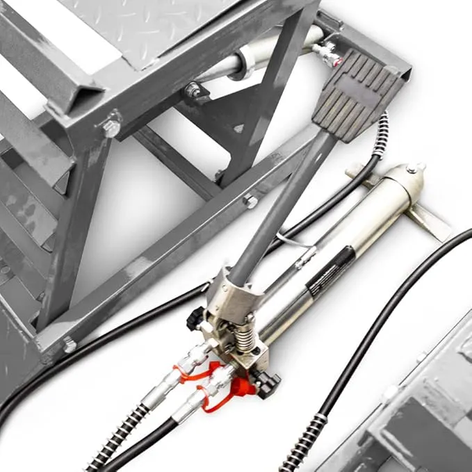 🎉Last day $40.95 free shipping Capacity hydraulic undercar access car lift with ramp, Products include hydraulic pumps