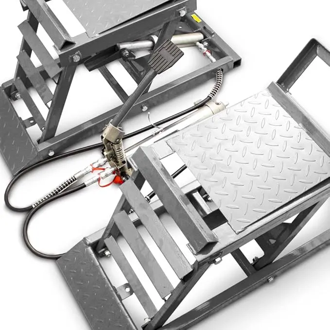 🎉Last day $40.95 free shipping Capacity hydraulic undercar access car lift with ramp, Products include hydraulic pumps