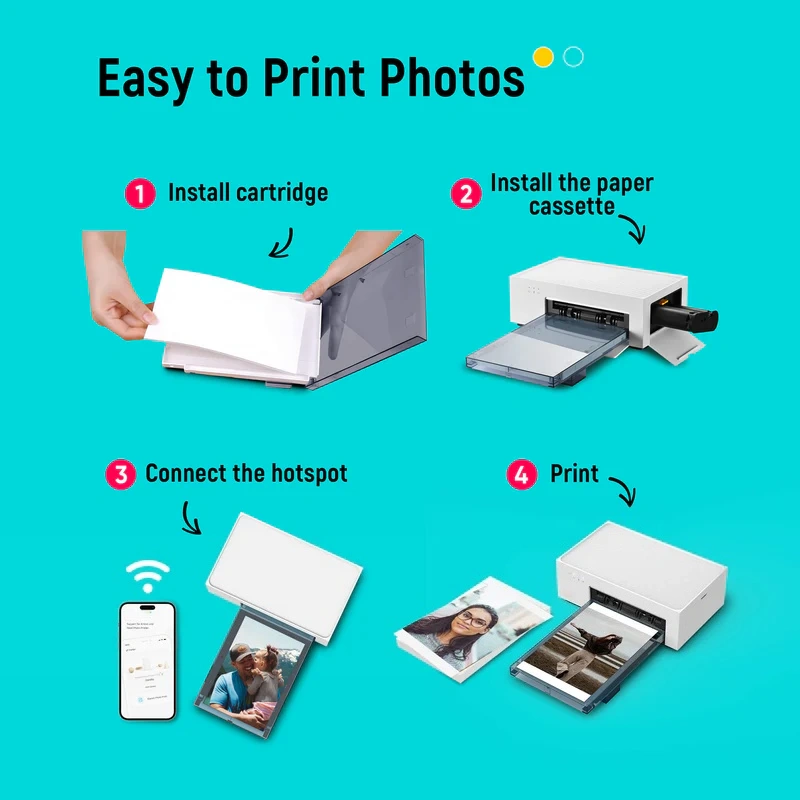 🔥Today's Special🔥4x6" Instant Photo Printer M100 (100 Sheets + 3 Cartridges)