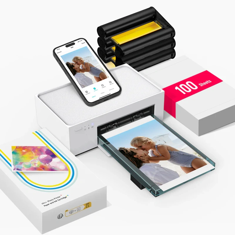 🔥Today's Special🔥4x6" Instant Photo Printer M100 (100 Sheets + 3 Cartridges)
