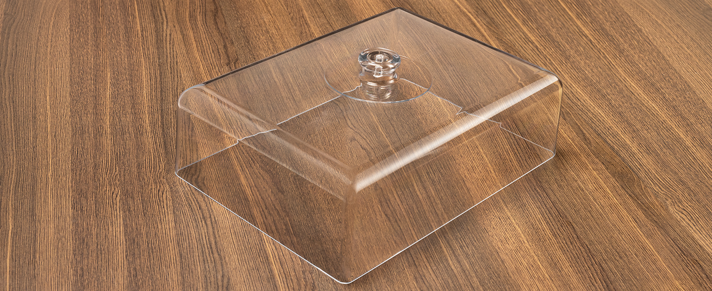 wood cake stand 	 cake stand with dome