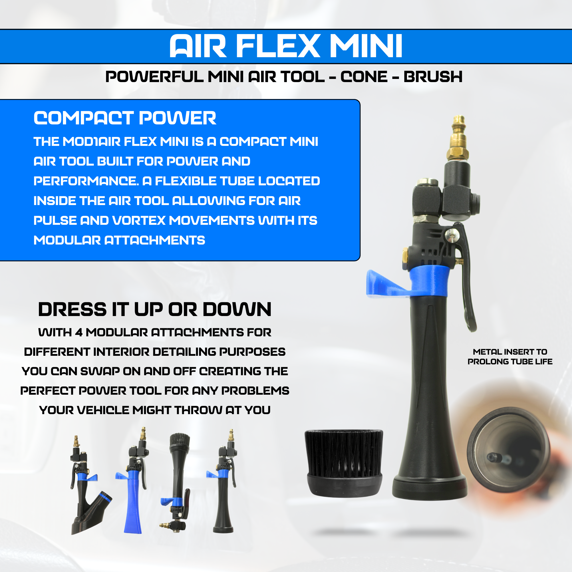 MOD1AIR Complete Air Tool 8 Piece Modular Detailing Kit