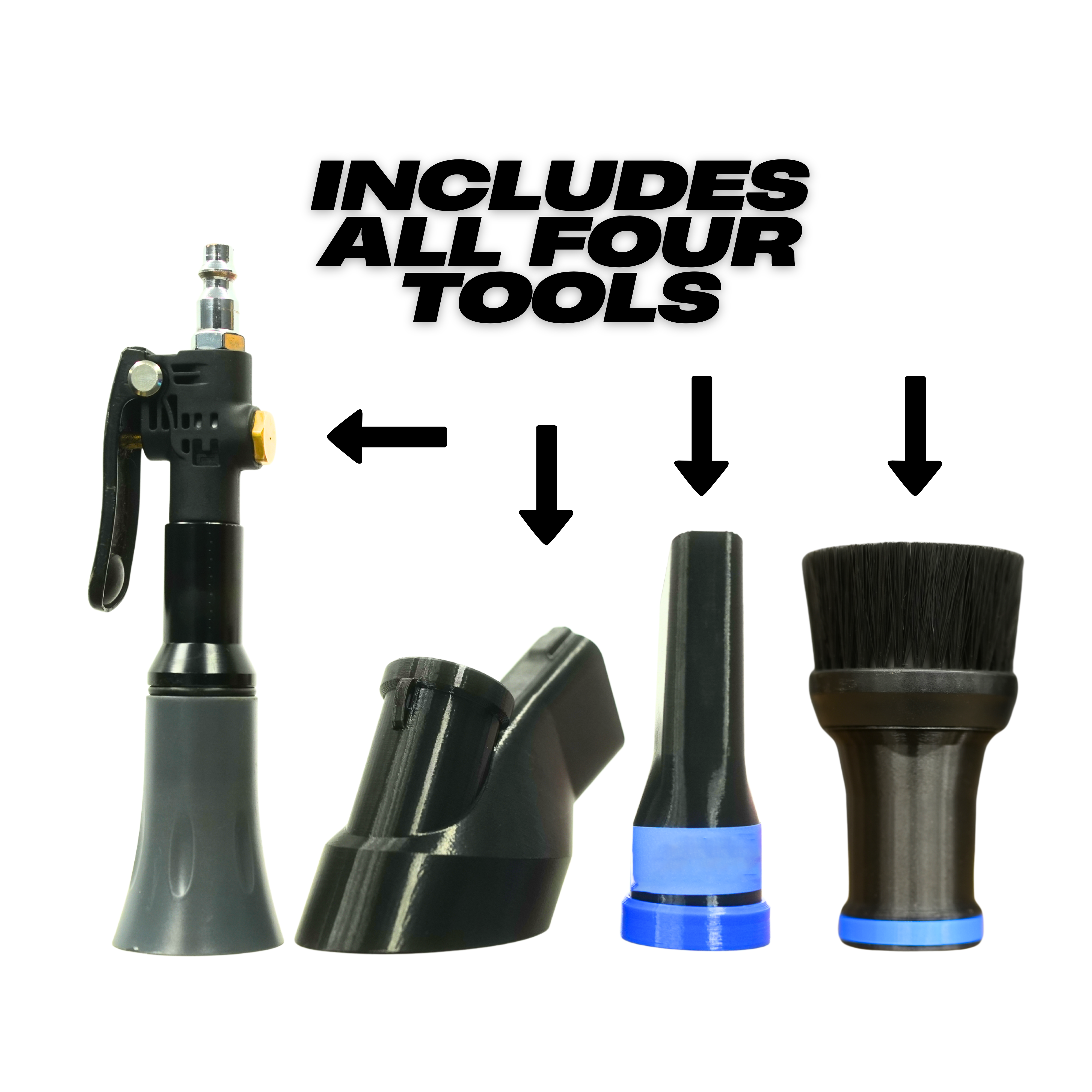 Multi Pack - Ultra Air Blaster Mini, Air-Vac-Crevice Attachment, & Brush Cone