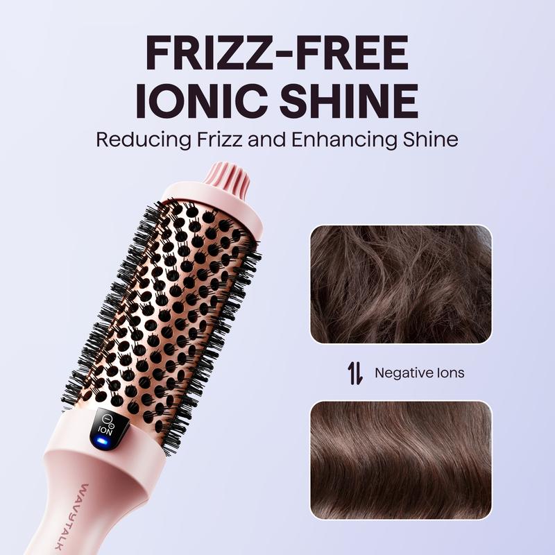 Heated Blowout Brush - 1.5 Inch Ceramic Thermal Round Brush for Volumizing Hair