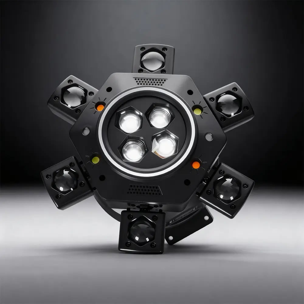 🌈120W 6-Arm DJ Moving Head Light RGBW Beam Laser Disco Strobe 4-in-1 Stage Light for Wedding Bar Party Concert 🎉