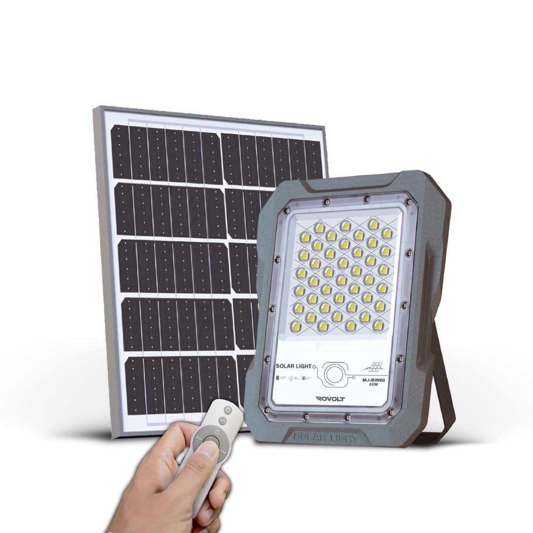 800 Watts LED Solar Flood Light with Remote Control & Motion Sensor | Aluminium Water Proof Body | 45000 mAh LiFePO4 Battery Solar Security Flood Light | 1 Year Warranty