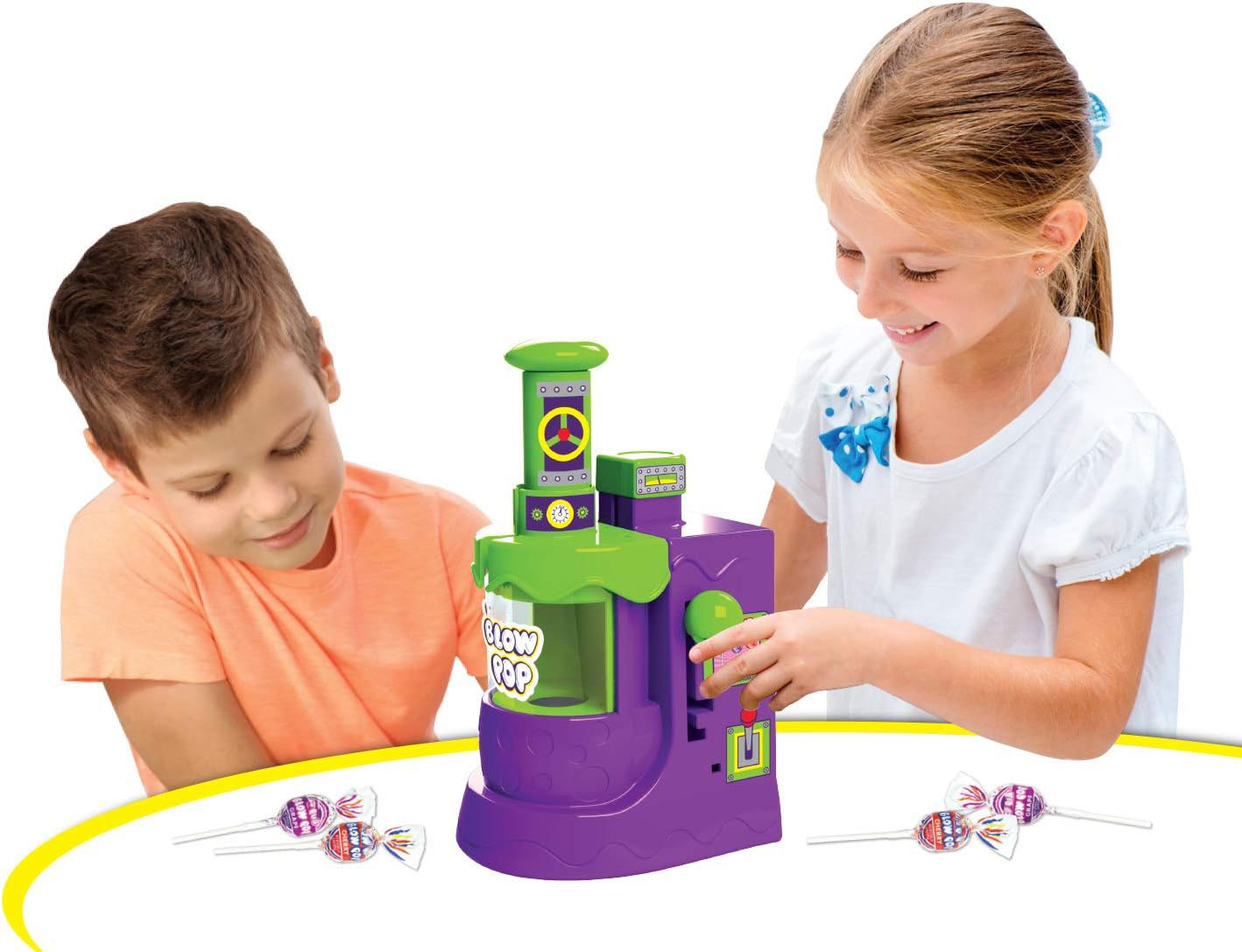 AMAV Toys Lollipop Maker - Charms Blow Pop, Tasty Snacks Party Blowpops with a Mold and you can add bubble Gum, Multicolor (1608)