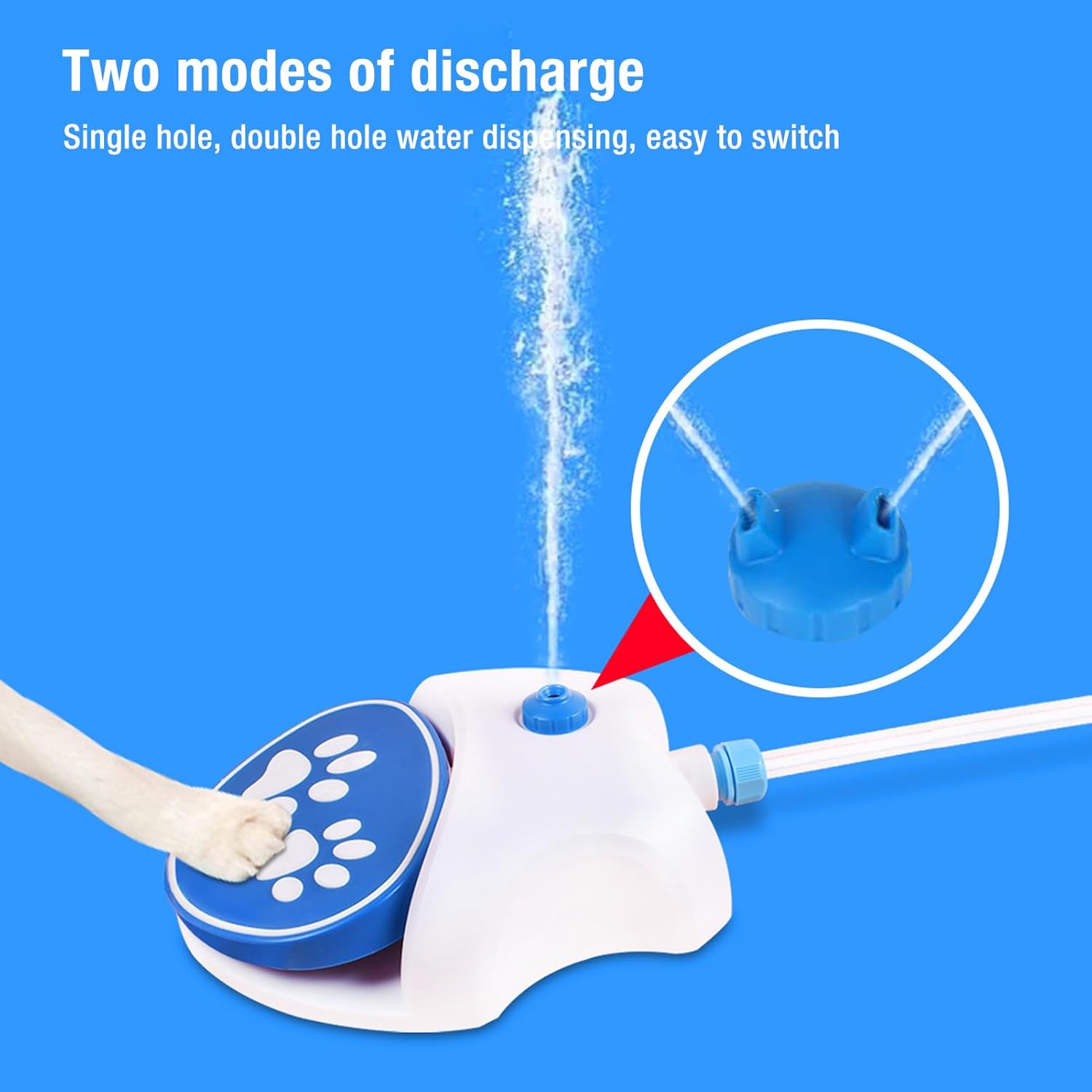 ciciglow Dog Water Fountain, Activated Outdoor Dog Pet Water Sprinkler with Hose, Interactive Dog Water Fountain Toy