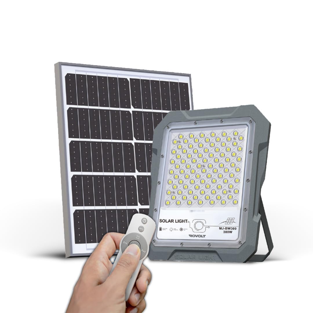 800 Watts LED Solar Flood Light with Remote Control & Motion Sensor | Aluminium Water Proof Body | 45000 mAh LiFePO4 Battery Solar Security Flood Light | 1 Year Warranty