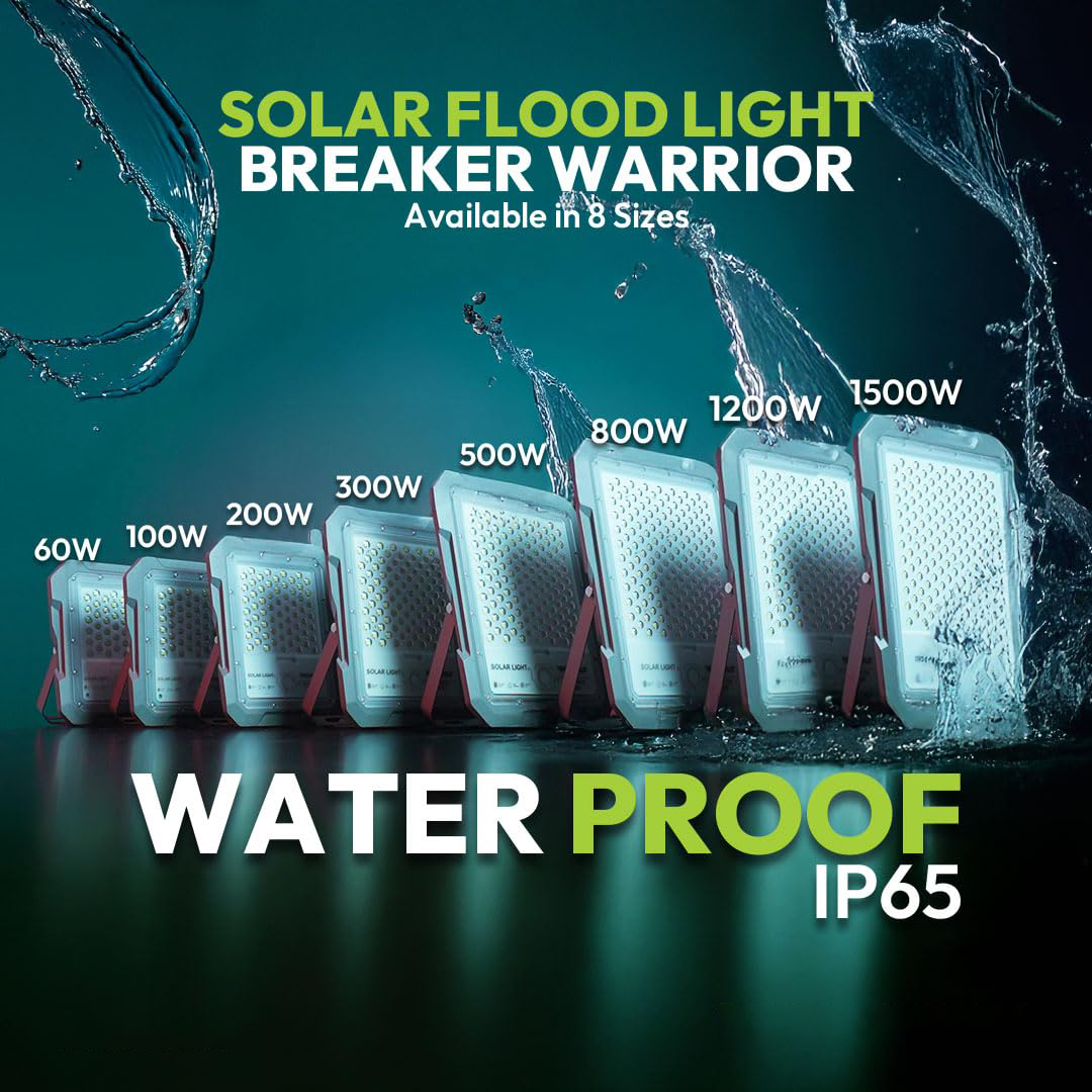 800 Watts LED Solar Flood Light with Remote Control & Motion Sensor | Aluminium Water Proof Body | 45000 mAh LiFePO4 Battery Solar Security Flood Light | 1 Year Warranty