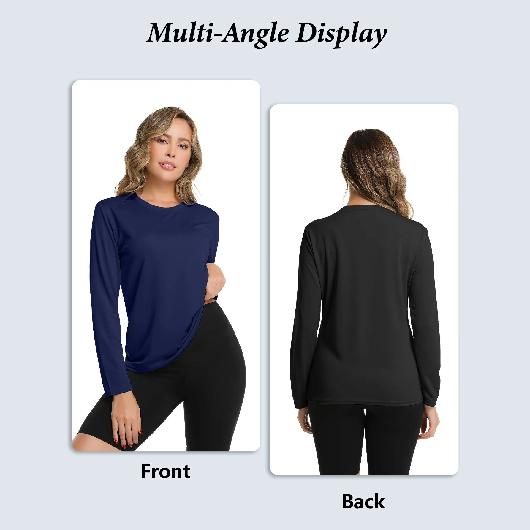 5 Pack Women's Long Sleeve T Shirts